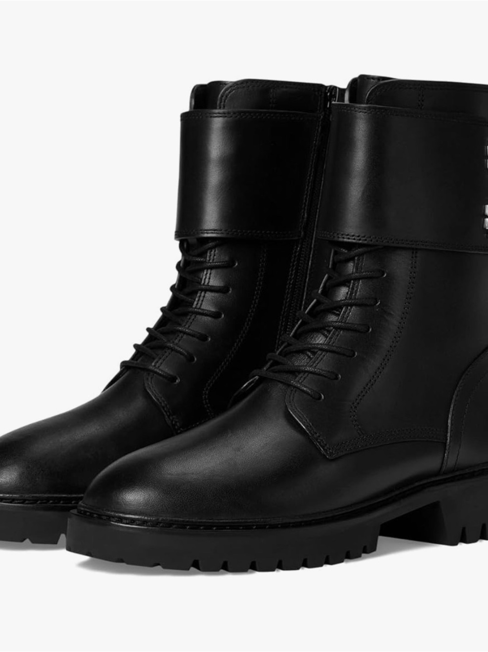 Tory Burch Womens Turnlock Lug Boot 40mm Perfect Black 8.5 Medium
